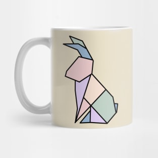 Pastel Origami Rabbit Mug